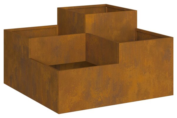 Kerti cserép Rozsdás 80 x 80 x 48 cm Időjárásálló acél