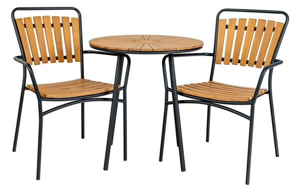 Teakfa kerek kerti étkezőasztal ø 70 cm Cleveland – House Nordic