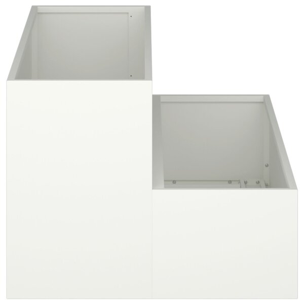 Kertvirágcserép 2-szintes 100x60x45 cm Fehér Acél