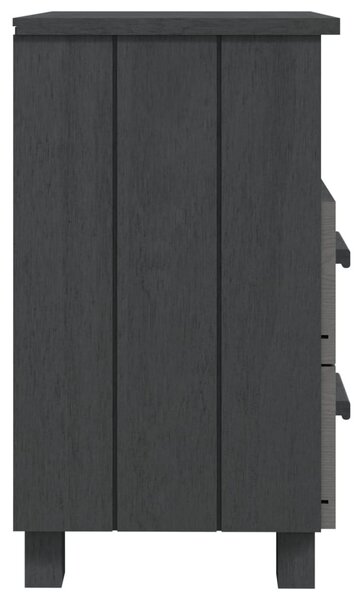 HAMAR sötétszürke tömör fenyőfa éjjeliszekrény 40 x 35 x 62 cm
