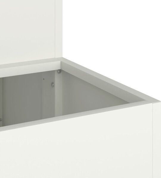 Kertvirágcserép 2-szintes 100x60x45 cm Fehér Acél