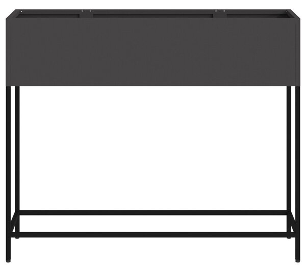 Magas Kerti Cserép Fekete 100 x 26 x 82 cm Acél