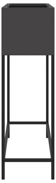 Magas Kerti Cserép Fekete 100 x 26 x 82 cm Acél