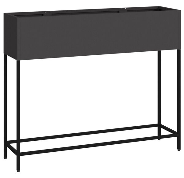 Magas Kerti Cserép Fekete 100 x 26 x 82 cm Acél