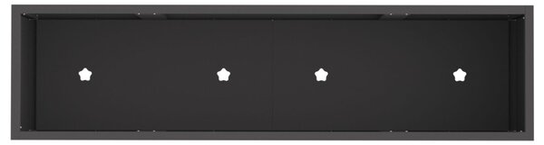 Magas Kerti Cserép Fekete 100 x 26 x 82 cm Acél