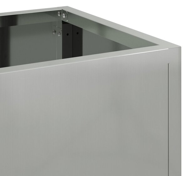Magas Kerti Cserép Ezüst 100 x 26 x 82 cm Horganyzott acél