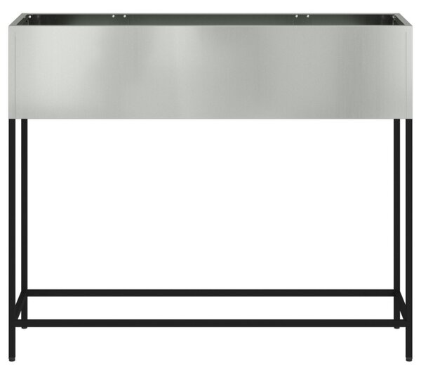 Magas Kerti Cserép Ezüst 100 x 26 x 82 cm Horganyzott acél