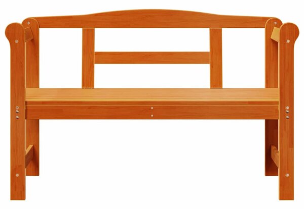 Kerti pad tárolóval Barna 119 x 44 x 76 cm Tömör fenyőfa