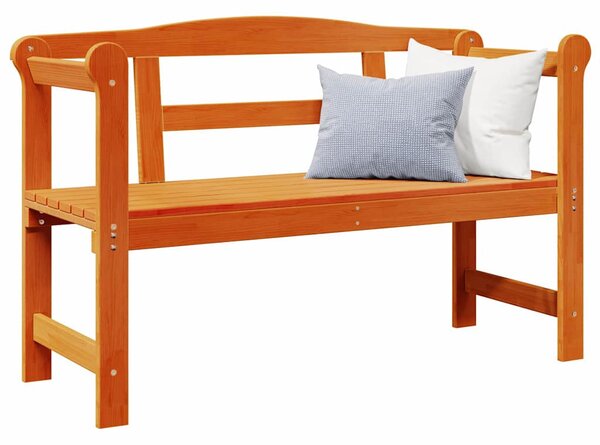 Kerti pad tárolóval Barna 119 x 44 x 76 cm Tömör fenyőfa