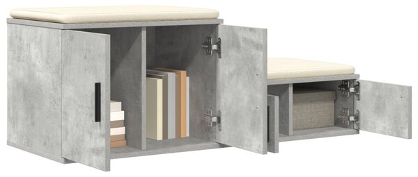 Tárolószekrény 2 db Beton Szürke 108 x 41 x 40 cm Szerelt Fa