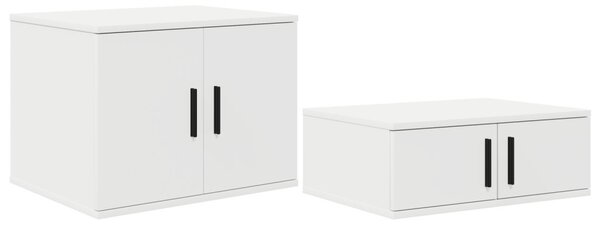 Tárolószekrény 2 db Fehér 108 x 41 x 40 cm Szerelt Fa
