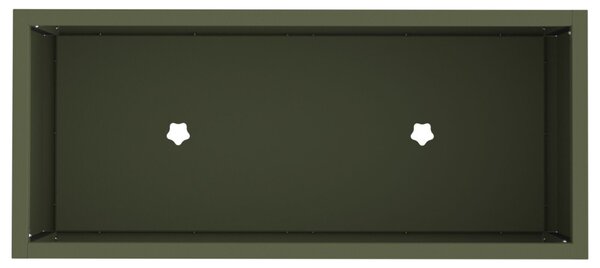 Emelt Kerti Ágyás 60x26x45 cm Olívazöld Acél