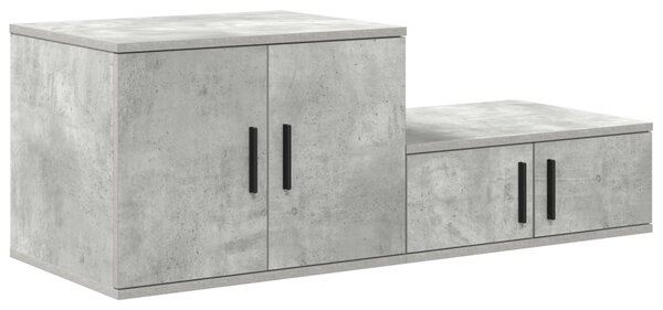 Tárolószekrény 2 db Beton Szürke 108 x 41 x 40 cm Szerelt Fa