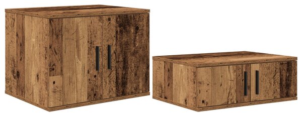Tárolószekrény 2 db Öreg fa 103 x 41 x 40 cm Szerelt Fa