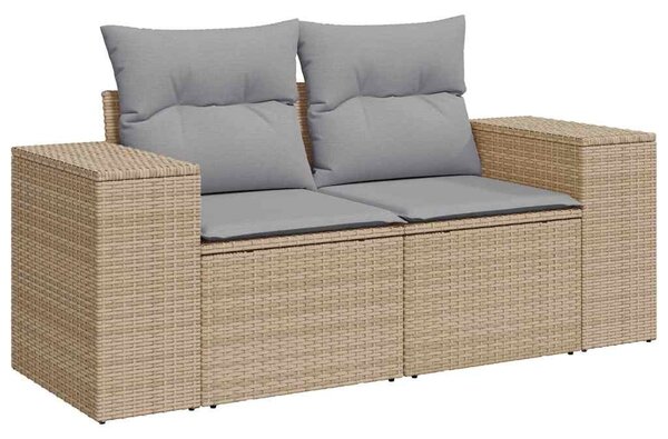 Kerti Kanapé Szett 8 pcs Bézs polirattan