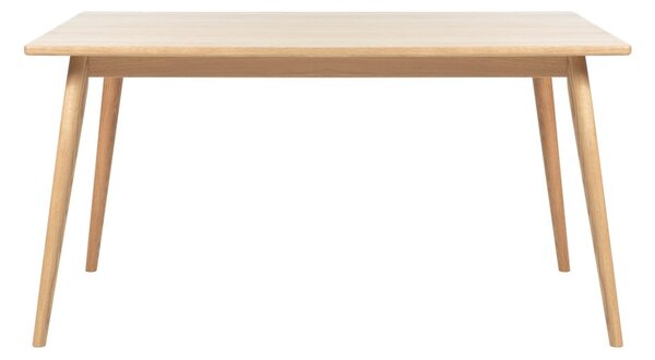 Natúr színű bővíthető étkezőasztal tölgyfa dekoros asztallappal 150x90 cm Barrali – Unique Furniture