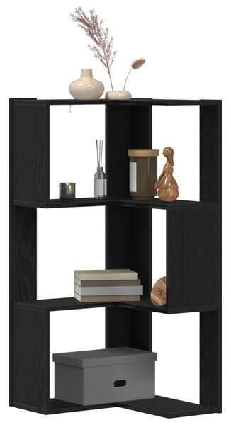 Könyvszekrény 3 szintes 50 x 50 x102 cm Fekete tölgy