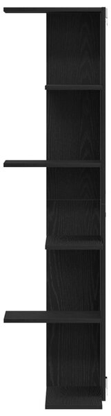 Fali Sarok Polc polcokkal Fekete tölgy 36,5 x 36,5 x 140 cm