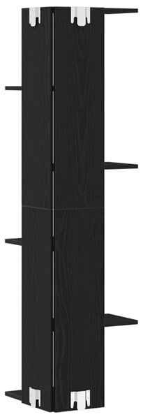 Fali Sarok Polc polcokkal Fekete tölgy 36,5 x 36,5 x 140 cm