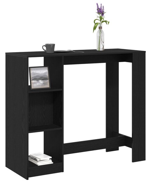 Bárasztal 124 x 46 x 103.5 cm Szerelt Fa Fekete tölgy