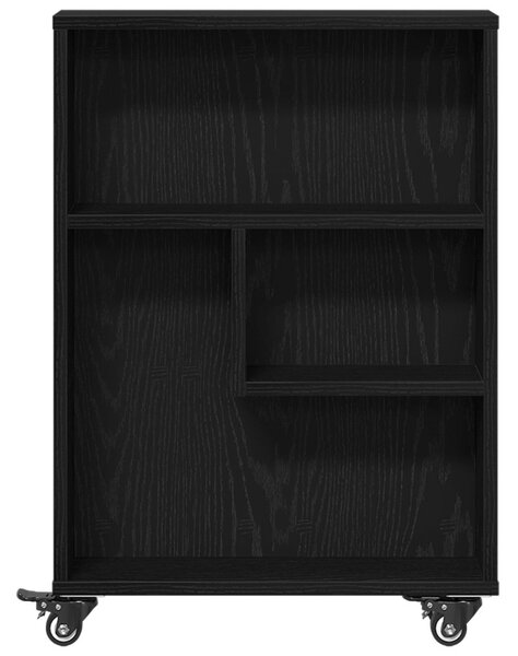 Keskeny Tároló Kocsi 3 szintes 48 x 13 x 68 cm Fekete tölgy