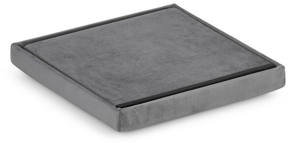 FURELA VELVET L szürke összecsukható zsámoly 38 x 38 x 38 cm