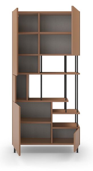 Téglavörös könyvespolc 84x175 cm Perla – Marckeric