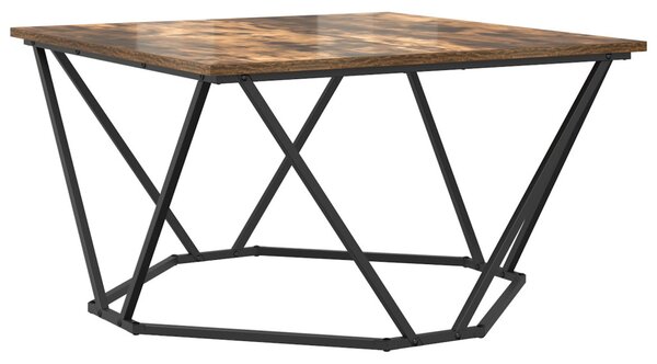 Dohányzóasztal Füstölt tölgy 80 x 80 x 45 cm Műszaki fa és acél