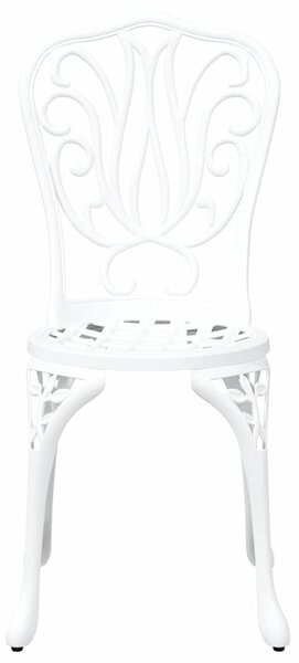 VidaXL Kert Bistro Készlet 3 pcs Fehér Alumínium