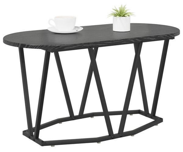 Dohányzóasztal Fekete tölgy 80 x 40 x 40.5 cm Mérnöki fa és fém