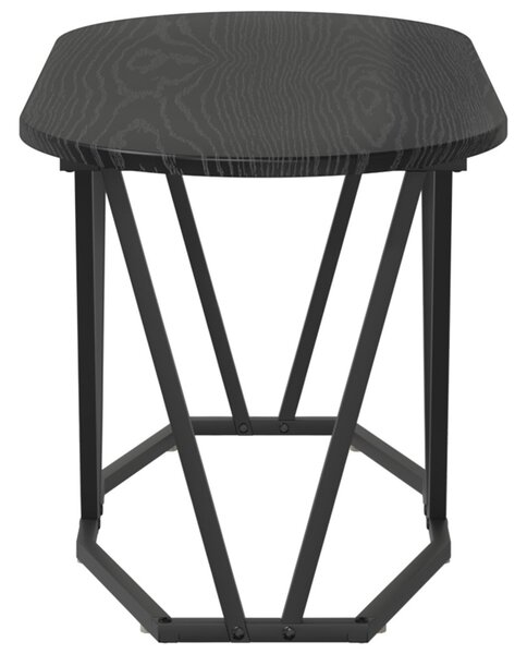 Dohányzóasztal Fekete tölgy 80 x 40 x 40.5 cm Mérnöki fa és fém
