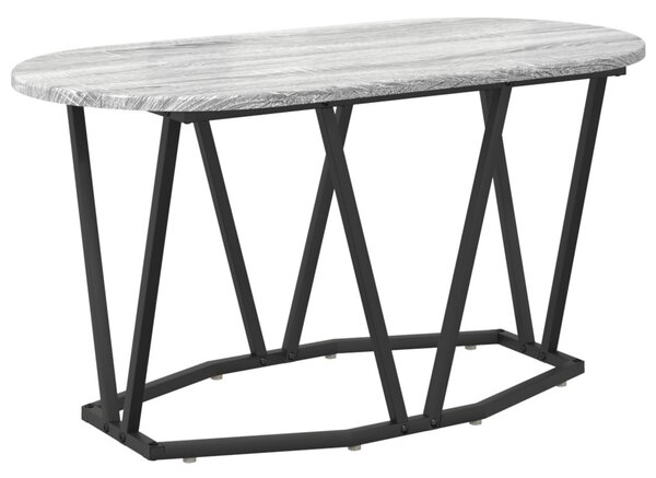 Dohányzóasztal Szürke 80 x 40 x 40.5 cm Mérnöki fa és fém