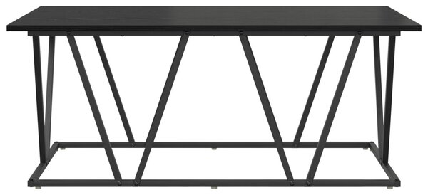 Dohányzóasztal Fekete tölgy 100 x 50 x 40 cm Mérnöki fa és fém