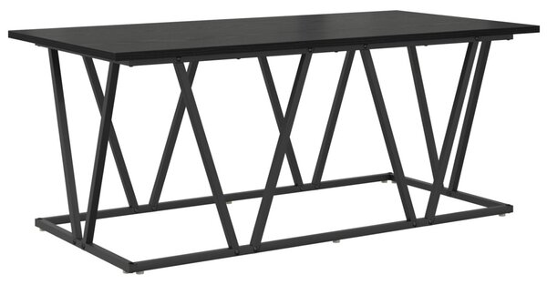 Dohányzóasztal Fekete tölgy 100 x 50 x 40 cm Mérnöki fa és fém