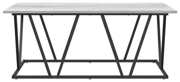 Dohányzóasztal Szürke 100 x 50 x 40 cm Mérnöki fa és fém