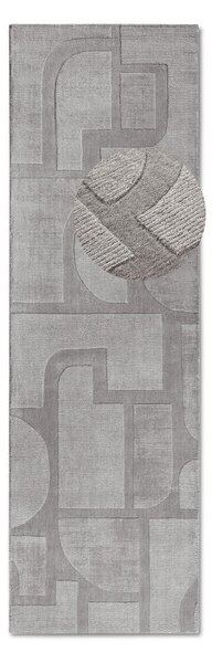 Szürke kézi szövésű gyapjú futószőnyeg 80x250 cm Alexis – Villeroy&Boch