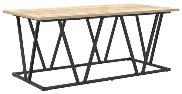 Dohányzóasztal Sonoma tölgy 100 x 50 x 40 cm Mérnöki fa és fém