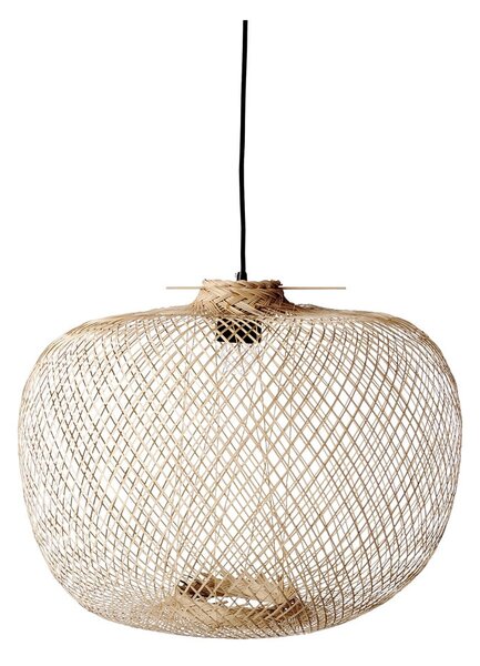 Natúr színű függőlámpa bambusz búrával ø 42 cm Rodi – Bloomingville