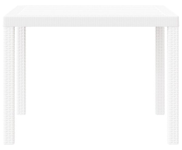 Kerti Asztal Fehér 100 x 100 x 73 cm polirattan
