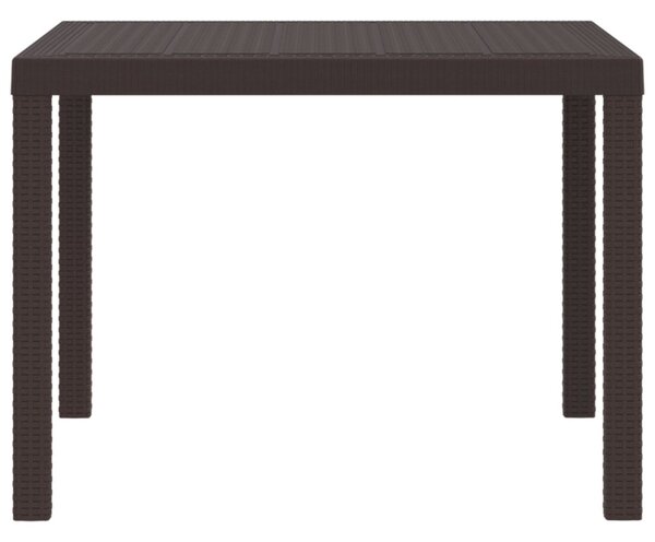 Kerti Asztal Barna 100 x 100 x 73 cm polirattan