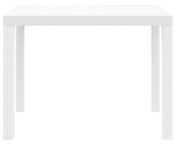 Kerti Asztal Fehér 100 x 100 x 73 cm polirattan