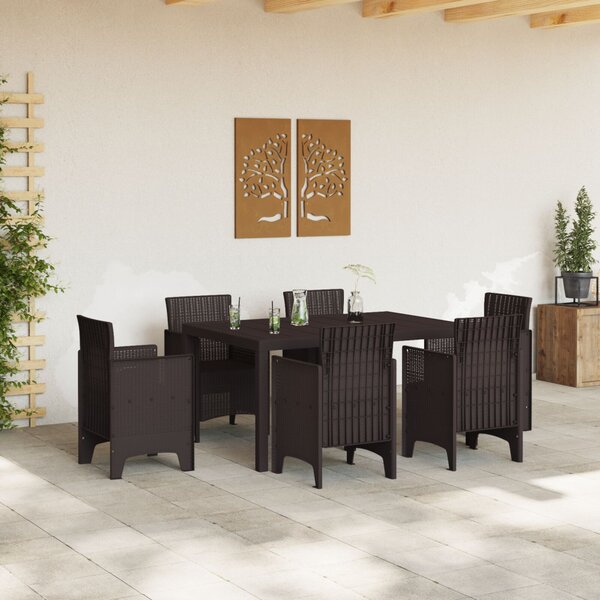 Kerti Asztal Barna 150 x 100 x 73 cm polirattan