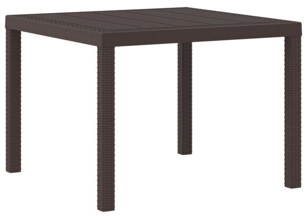 Kerti Asztal Barna 100 x 100 x 73 cm polirattan