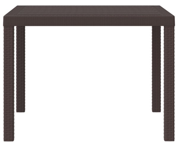 Kerti Asztal Barna 100 x 100 x 73 cm polirattan