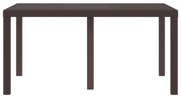 Kerti Asztal Barna 150 x 100 x 73 cm polirattan