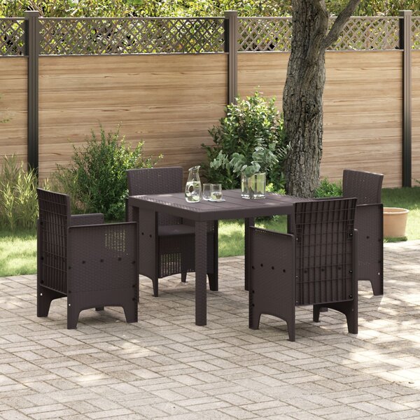 Kerti Asztal Barna 100 x 100 x 73 cm polirattan