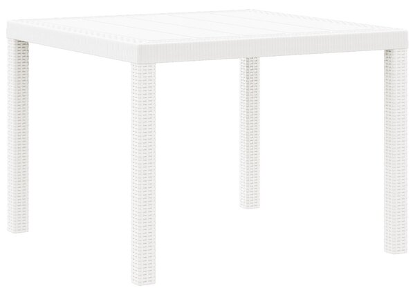 Kerti Asztal Fehér 100 x 100 x 73 cm polirattan