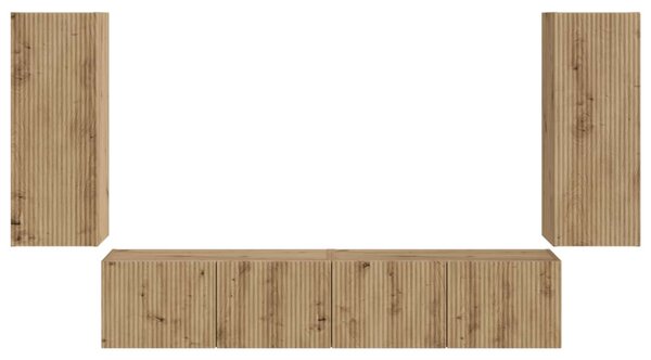 TV falit kabinet szett 4 pcs Artisan tölgy Faanyag