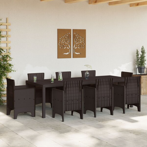Kerti Asztal Barna 250 x 100 x 73 cm polirattan
