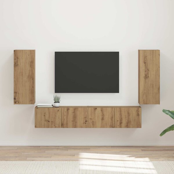 TV falit kabinet szett 4 pcs Artisan tölgy Faanyag
